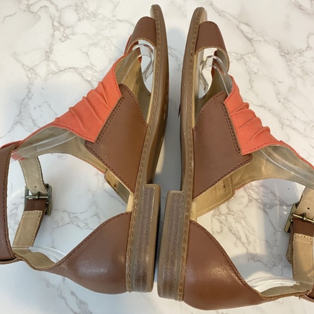 Timberland‎ Cherrybrook Sandal Women Sz 9 Orange Ankle Strap Boho - Picture 7 of 12